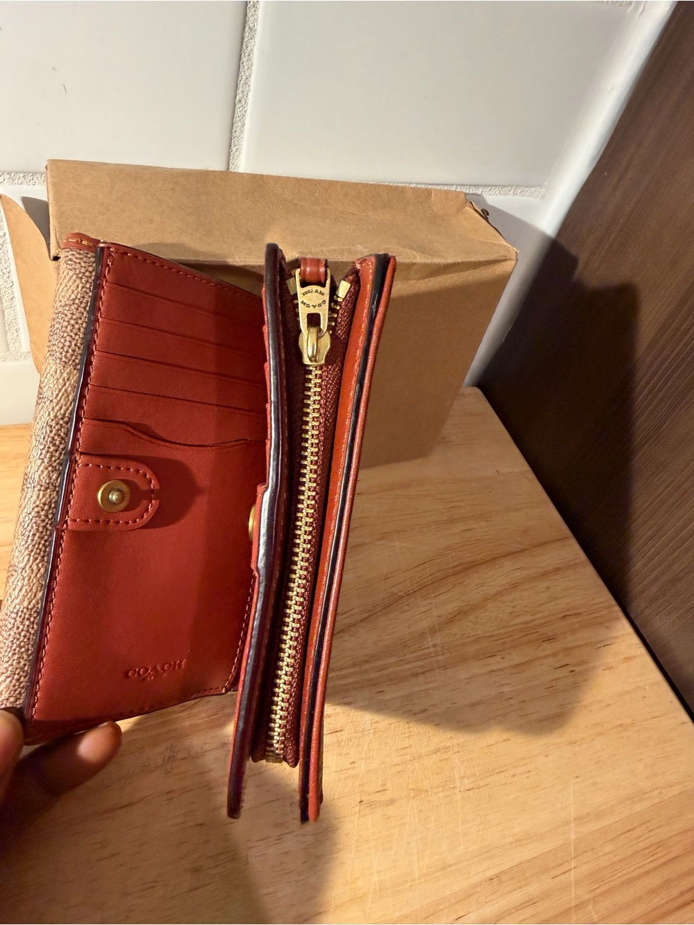 Coach Studio Medium Wallet In Signature Canvas - Picture 10 of 11